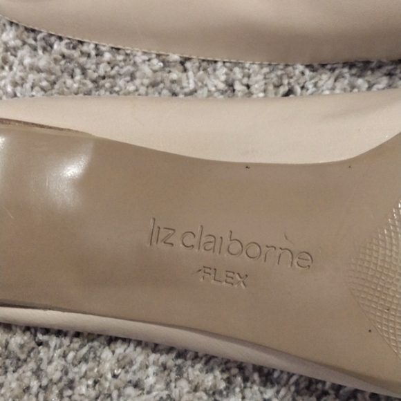 LIZ CLAIBORNE NATURAL CROCCA FABRIC FLEX MID-HEEL SQUARE TOE SIZE 8M MULES/SHOES - Picture 8 of 12